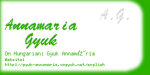 annamaria gyuk business card